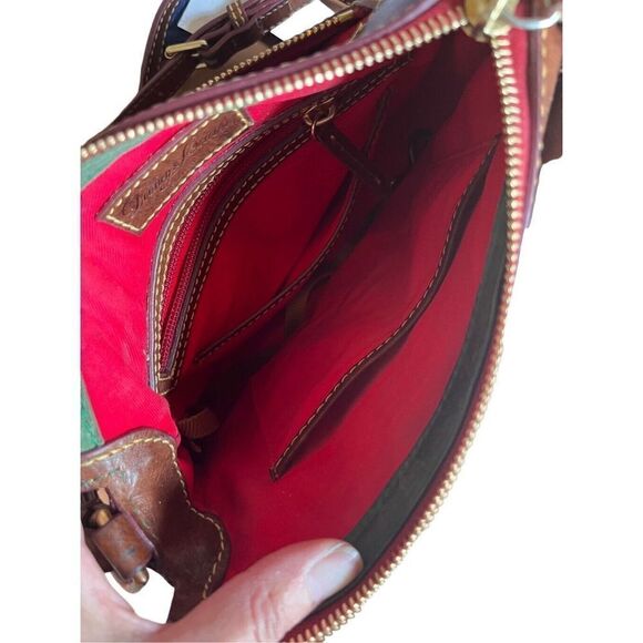 Dooney & Bourke Florentine Pocket Crossbody 8L975 CS Leather Chestnut Gentle Use - Picture 13 of 15